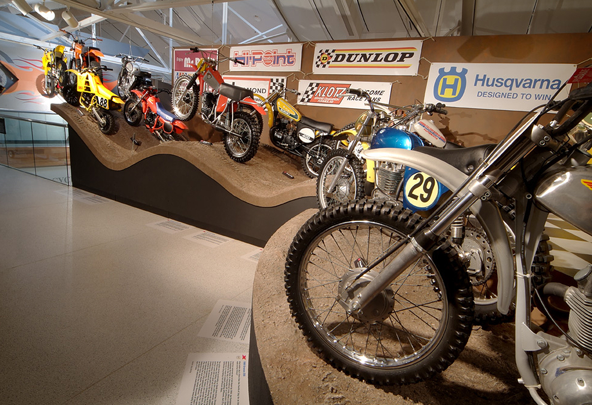 Motorcycle Hall of Fame Museum Motocross America fake mud tracks