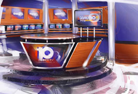 WBNS tv news set design