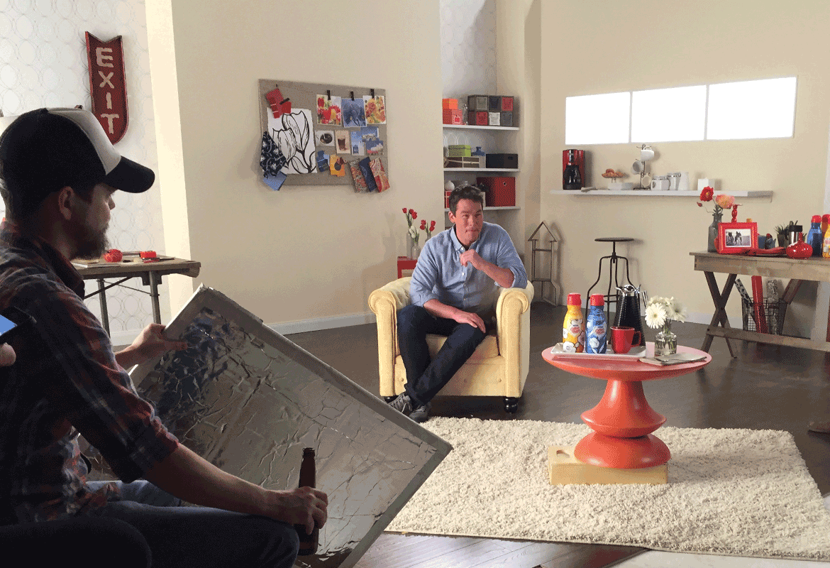 David Bromstad in coffee-mate tv spot mills james studios