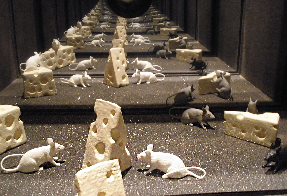 The Works: Ohio Center for History, Art & Technology optical exhibit mice